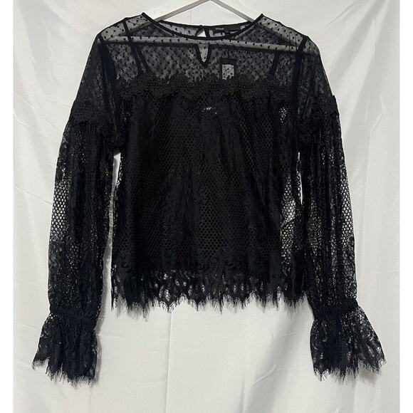 Maje Lace Top Black Layered Tank Size 3 us size large - Picture 1 of 9
